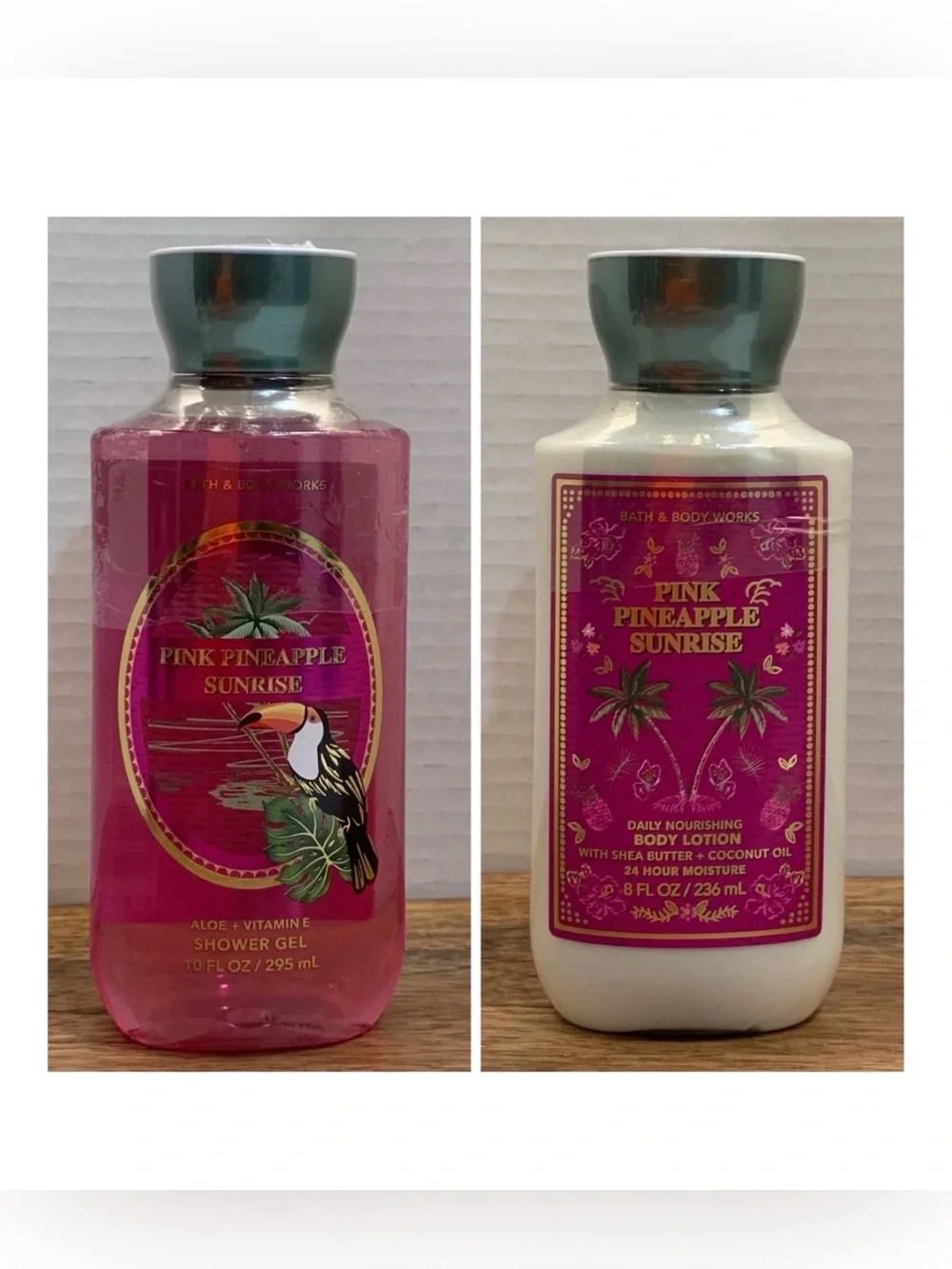 Bath & Body Works PINK PINEAPPLE SUNRISE Aloe + Vitamin E Shower Gel and Lotion